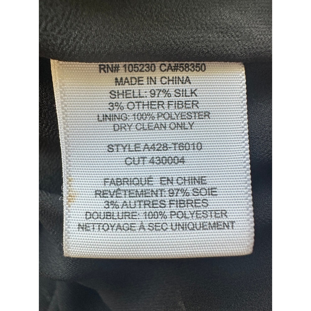 Joie Halter Top Silk Blend Black Silver Metallic Clip Dot Peplum Small Evening - Picture 5 of 13